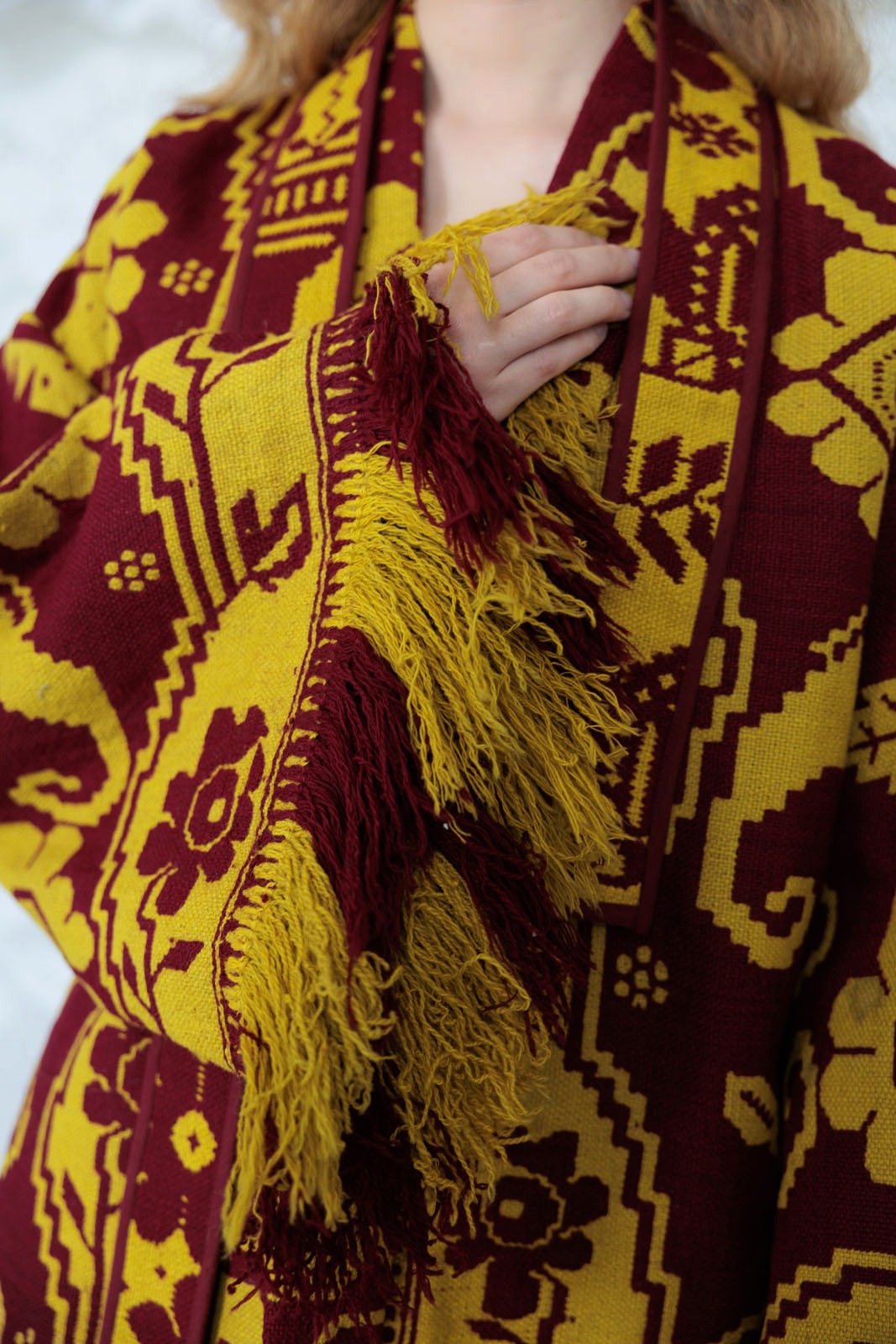 Płaszcz o kroju kimono, detal rękawa